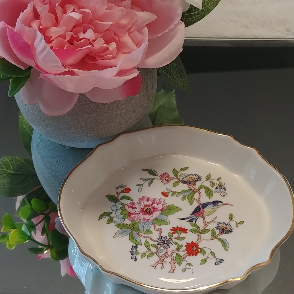 Aynsley Pembroke Pattern English Bone China Trinket Jewelry Dish